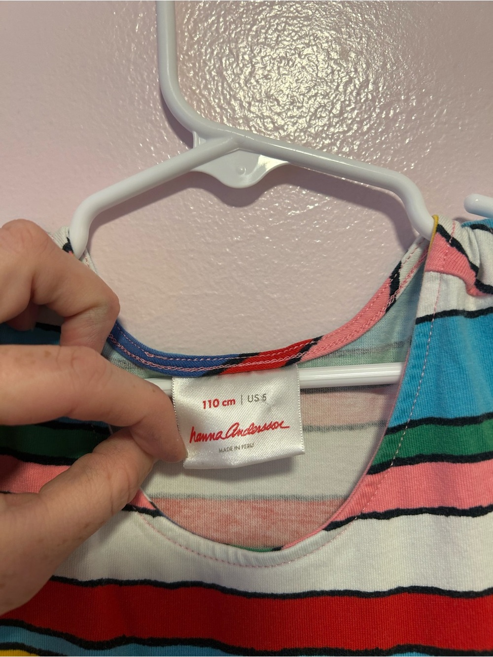 Hanna Andersson Bright Striped Tank Dress Sz 110 or 5 - Picture 6 of 10